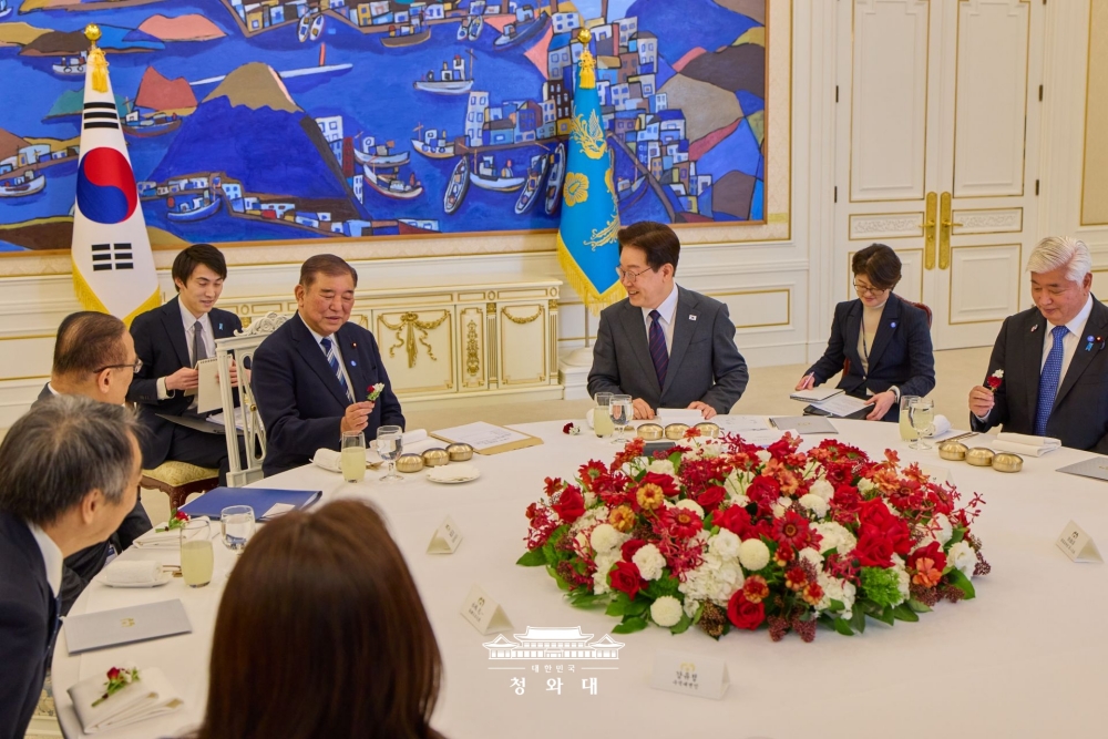 이재명 대통령, 이시바 시게루 전 일본 총리 오찬